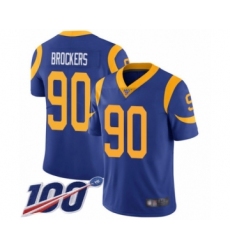 Men's Los Angeles Rams #90 Michael Brockers Royal Blue Alternate Vapor Untouchable Limited Player 100th Season Football Jersey