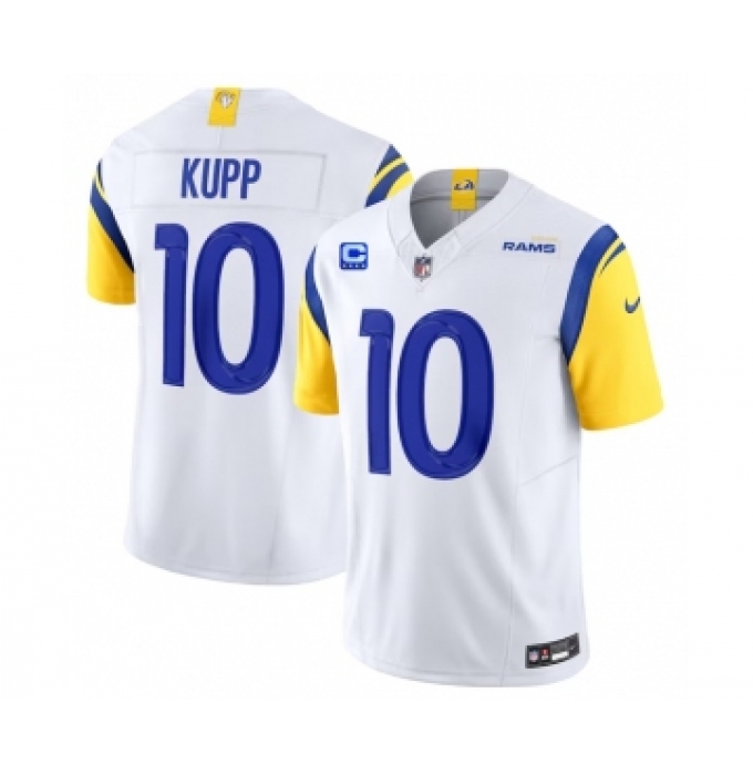 Men's Nike Los Angeles Rams #10 Cooper Kupp White 2023 F.U.S.E. 4-Star C Vapor Vapor Limited Football Stitched Jersey