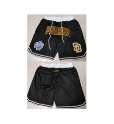 Men's San Diego Padres Black Shorts (Run Small)
