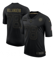Men's Pittsburgh Steelers #78 Alejandro Villanueva Black Nike 2020 Salute To Service Limited Jersey
