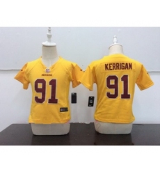 Toddler Washington Redskins #91 Ryan Kerrigan Gold 2016 Color Rush Stitched NFL Nike Game Jersey
