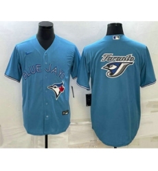 Men's Toronto Blue Jays Big Logo Light Blue Stitched MLB Cool Base Nike Jersey