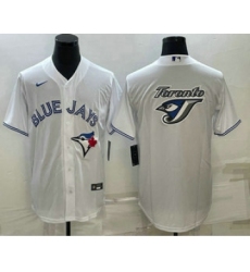 Men's Toronto Blue Jays Big Logo White Stitched MLB Cool Base Nike Jersey