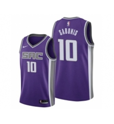 Men's Sacramento Kings #10 Domantas Sabonis Purple 2022 Basketball Stitched Jersey