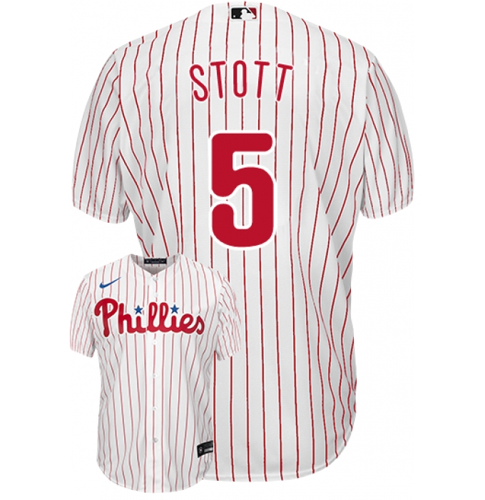 Men's Philadelphia Phillies #5 Bryson Stott White Cool Base Stitched Baseball Jersey