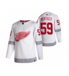 Men's Detroit Red Wings #59 Tyler Bertuzzi White 2020-21 Reverse Retro Alternate Hockey Jersey