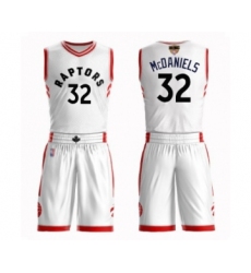 Youth Toronto Raptors #32 KJ McDaniels Swingman White 2019 Basketball Finals Bound Suit Jersey - Association Edition