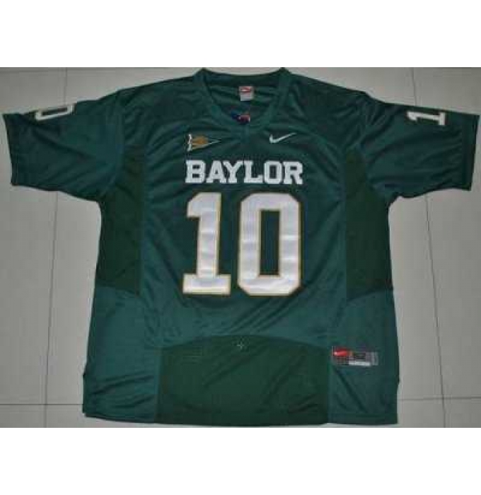 Bears #10 Robert Griffin III Green Embroidered NCAA Jersey