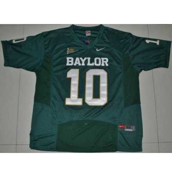 Bears #10 Robert Griffin III Green Embroidered NCAA Jersey