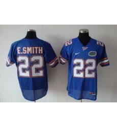 Gators #22 E.Smith Blue Embroidered NCAA Jersey