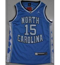 North Carolina #15 Vince Carter Blue Embroidered NCAA Jersey