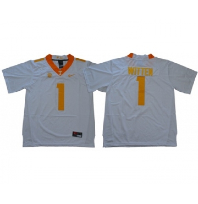 Vols #1 Jason Witten White Limited Stitched NCAA Jersey