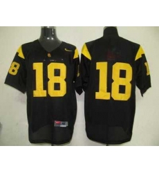 Trojans #18 Black Embroidered NCAA Jersey