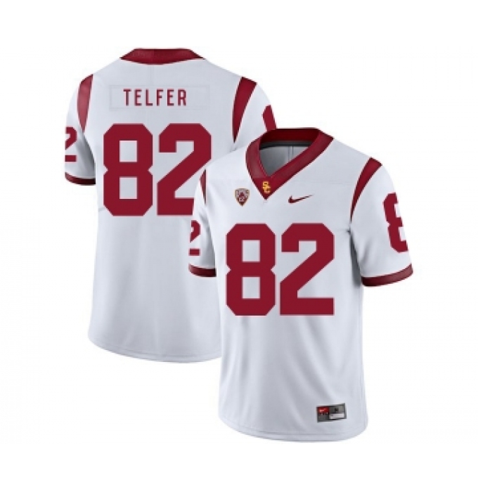 USC Trojans 82 Randall Telfer White College Football Jersey