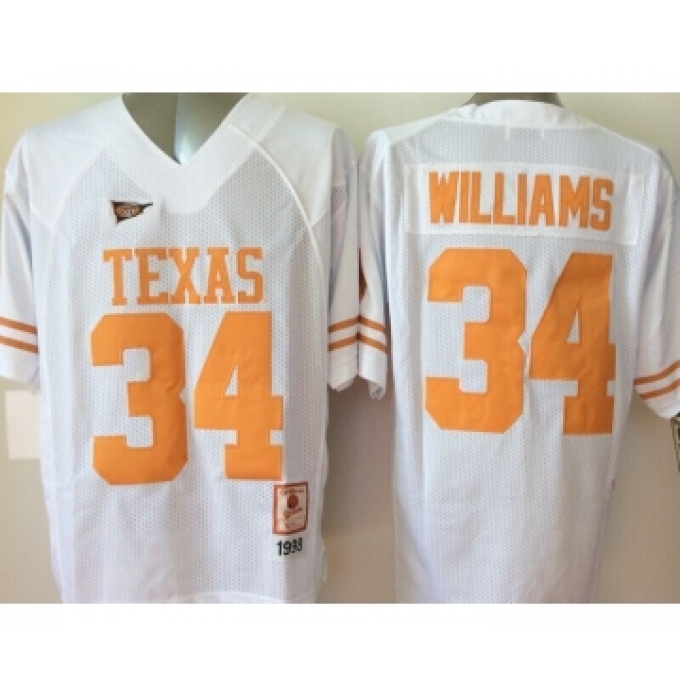 Texas Longhorns 34 Ricky Williams White College Jersey
