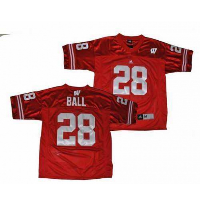 NCAA Wisconsin Badgers 28 Montee Ball red jerseys
