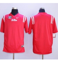 Durable Rebels Blank Red Stitched NCAA Jersey