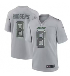 Men's New York Jets #8 Aaron Rodgers Gray 2023 Vapor Untouchable Stitched Nike Limited Jersey