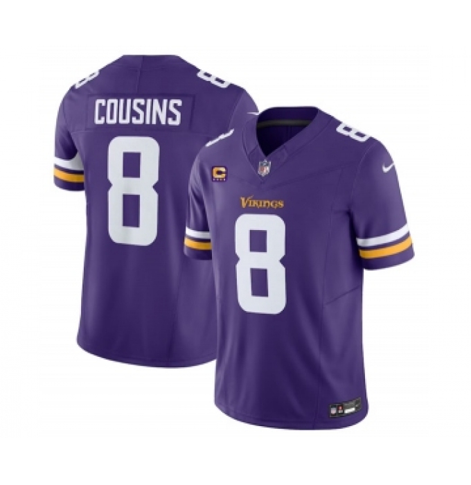 Men's Nike Minnesota Vikings #8 Kirk Cousins Purple 2023 F.U.S.E. 4-Star C Vapor Untouchable Limited Football Stitched Jersey