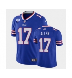 Men's Buffalo Bills #17 Josh Allen With C Patch Royal Vapor Untouchable Limited Stitched Jersey