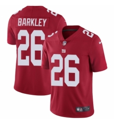 Men's Nike New York Giants #26 Saquon Barkley Red Alternate Vapor Untouchable Limited Player NFL Jersey