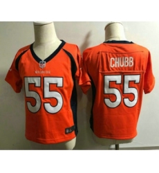 Toddler Denver Broncos #55 Bradley Chubb Orange Team Color Stitched NFL Nike Game Jersey
