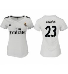 2018-19 Real Madrid 23 KOVACIC Home Women Soccer Jersey