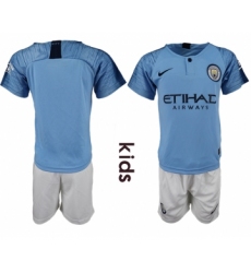 2018-19 Manchester City Home Youth Home Youth Soccer Jersey