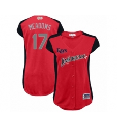 Women's Tampa Bay Rays #17 Austin Meadows Authentic Red American League 2019 Baseball All-Star Jersey