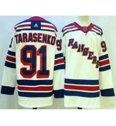 Men's New York Rangers #91 Vladimir Tarasenko White Stitched NHL Jersey