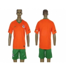 Zambia Blank 2012 2013 Orange Home Soccer Country Jersey