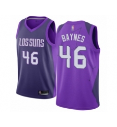 Men's Phoenix Suns #46 Aron Baynes Authentic Purple Basketball Jersey - City Edition