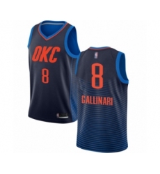 Men's Oklahoma City Thunder #8 Danilo Gallinari Authentic Navy Blue Basketball Jersey Statement Edition