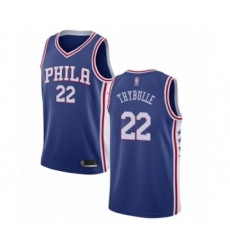 Men's Philadelphia 76ers #22 Mattise Thybulle Swingman Blue Basketball Jersey - Icon Edition