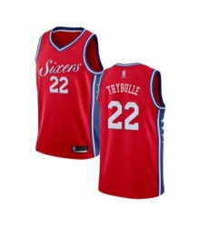 Men's Philadelphia 76ers #22 Mattise Thybulle Swingman Red Basketball Jersey Statement Edition