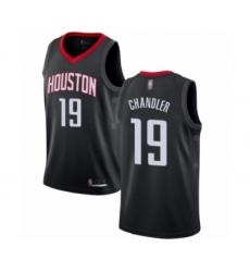 Men's Houston Rockets #19 Tyson Chandler Authentic Black Basketball Jersey Statement Edition