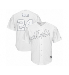 Men's New York Mets #24 Robinson Cano  Nolo  Authentic White 2019 Players Weekend Baseball Jersey