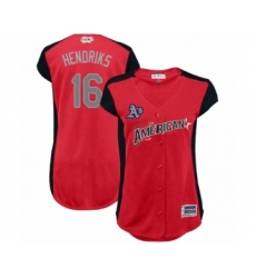 Women's Oakland Athletics #16 Liam Hendriks Authentic Red American League 2019 Baseball All-Star Jersey