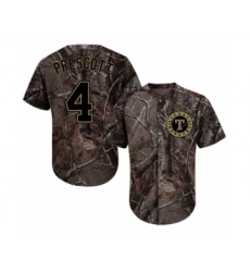 Men's Texas Rangers #4 Dak Prescott Authentic Camo Realtree Collection Flex Base Baseball Jersey