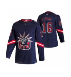 Men's New York Rangers #16 Ryan Strome Navy 2020-21 Reverse Retro Alternate Hockey Jersey