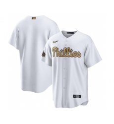 Men's Philadelphia Phillies Blank White 2022 All-Star Cool Base Stitched Baseball Jersey