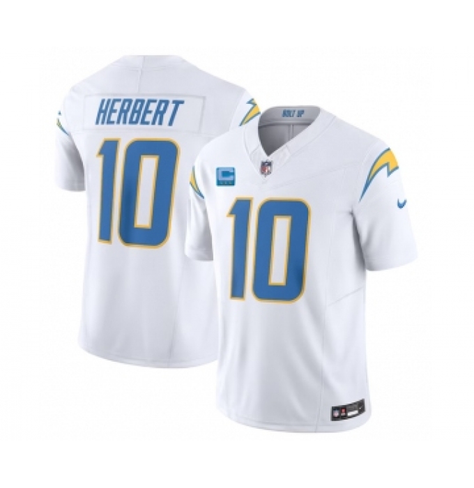 Men's Nike Los Angeles Chargers #10 Justin Herbert White 2023 F.U.S.E. 3-Star C Vapor Untouchable Limited Football Stitched Jersey