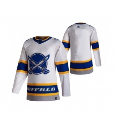 Men's Buffalo Sabres Blank White 2020-21 Reverse Retro Stitched NHL Jersey
