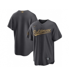 Men's Baltimore Orioles Blank Charcoal 2022 All-Star Cool Base Stitched Baseball Jersey