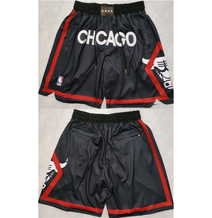 Men's Chicago Bulls Black City Edition Shorts (Run Small)