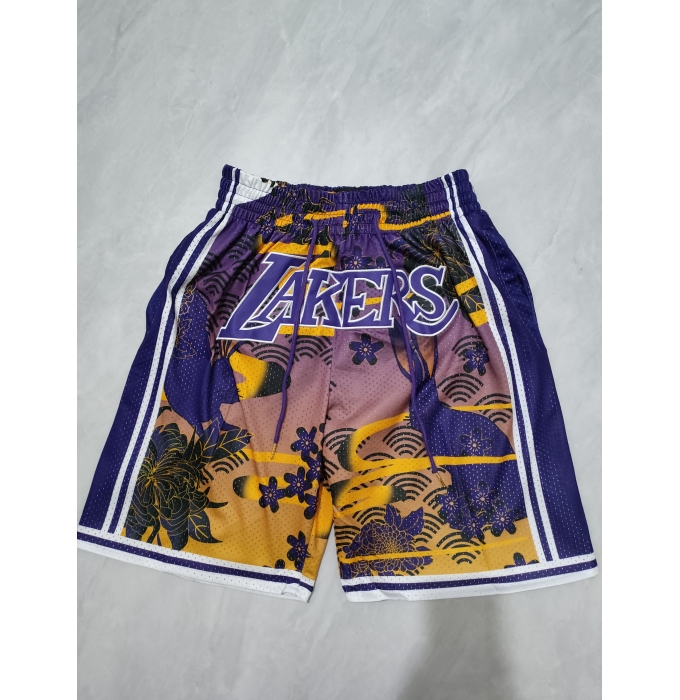 Men's Los Angeles Lakers Purple Rabbit Year Pocket Shorts