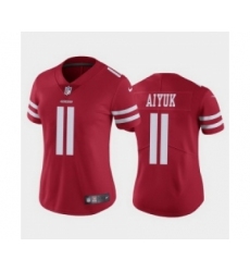 Women San Francisco 49ers #11 Brandon Aiyuk Red Team Color Stitched NFL Vapor Untouchable Limited Jersey