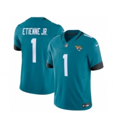 Men's Jacksonville Jaguars #1 Travis Etienne Jr. Teal Vapor Untouchable Limited Stitched Jersey