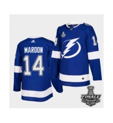 Men's Adidas Lightning #14 Patrick Maroon Blue Home Authentic 2021 Stanley Cup Jersey