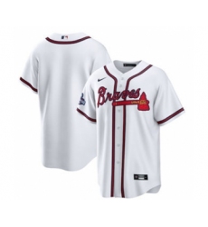 Men's Atlanta Braves Blank 2021 White World Series Champions Cool Base Stitched Jersey